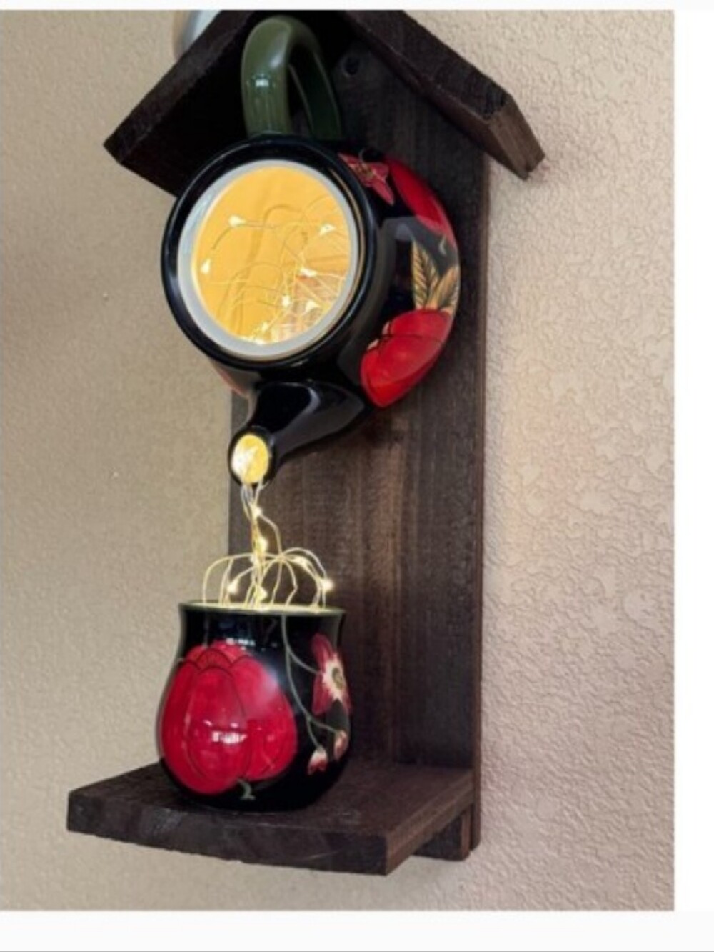 Rustic Wooden Handmade Bird Feeder "Down The Rabbits Hole" - Picture 11 of 16